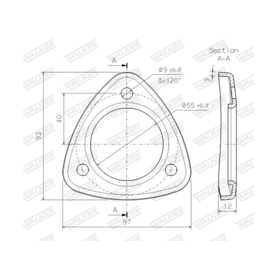 82509 - Exhaust system mounting elements 