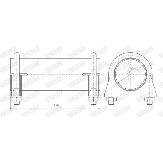 86045 - Pipe Connector, exhaust system 