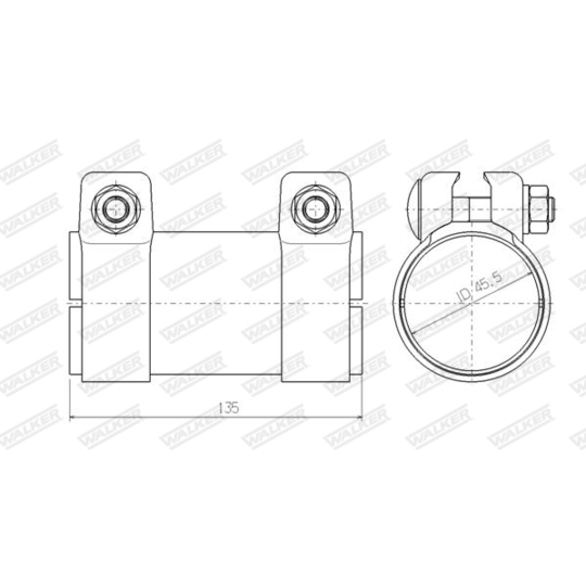 86145 - Pipe Connector, exhaust system 