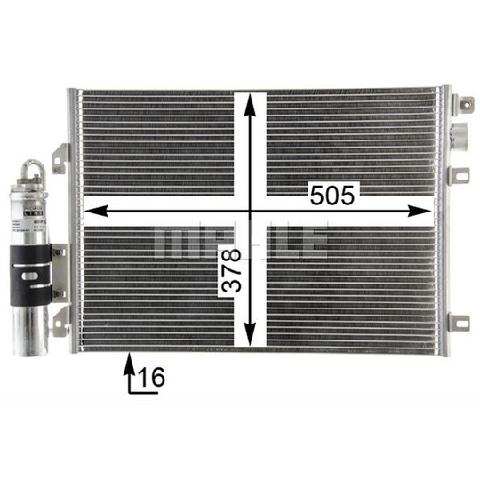 AC 860 000P - Condenser, air conditioning 