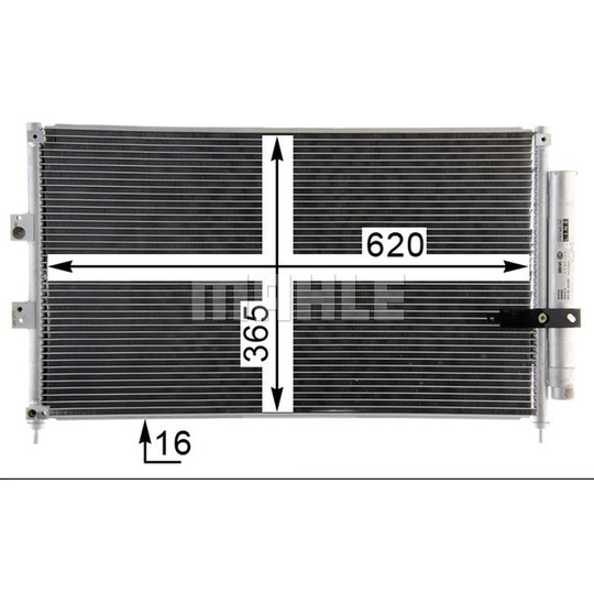 AC 835 000P - Kondensor, klimatanläggning 