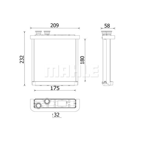 AH 298 000P - Heat Exchanger, interior heating 