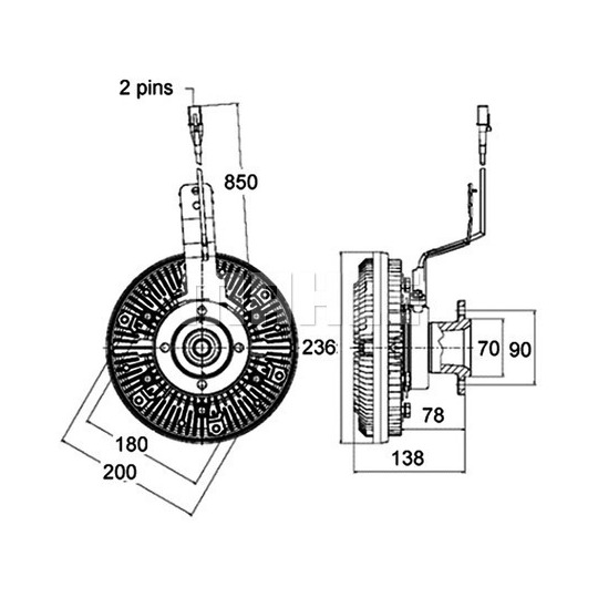 CFC 137 000P - Sidur, radiaatoriventilaator 