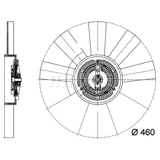 CFF 443 000P - Ventilaator,mootorijahutus 