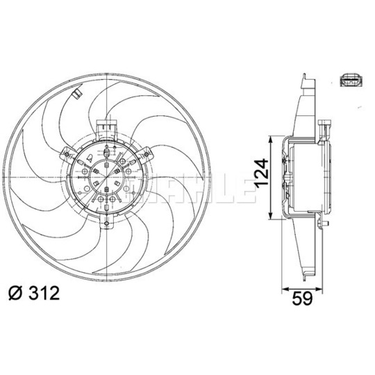 CFF 214 000P - Fan, radiator 