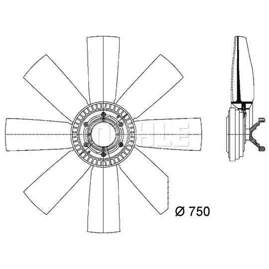 CFF 437 000P - Fan, radiator 