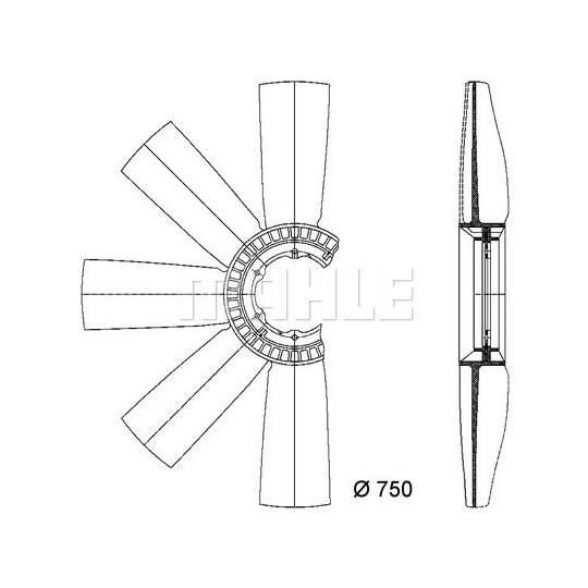 CFW 17 000P - Fan Wheel, engine cooling 