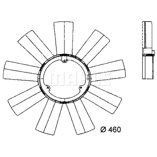 CFW 18 000P - Fan Wheel, engine cooling 