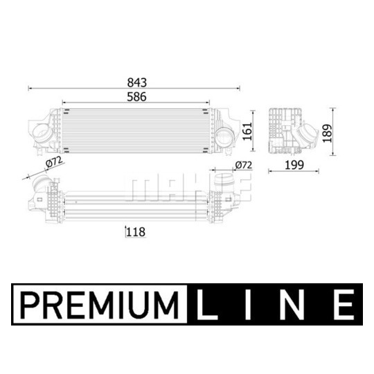 CI 610 000P - Intercooler, charger 