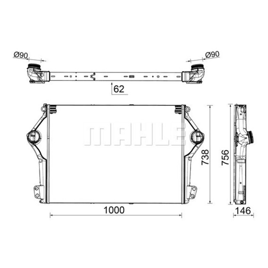 CI 561 000P - Intercooler, charger 