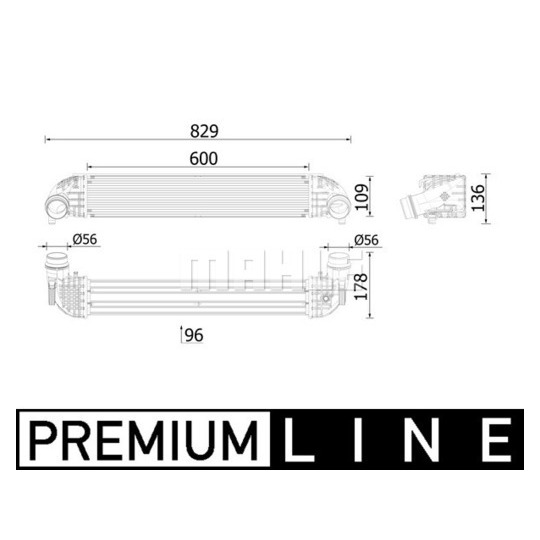 CI 615 000P - Intercooler, charger 