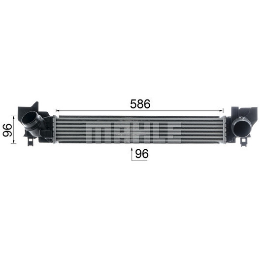 CI 614 000P - Intercooler, charger 