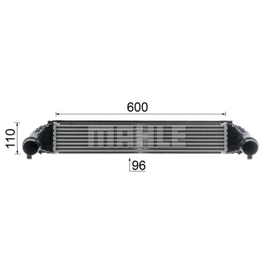 CI 668 000P - Intercooler, charger 