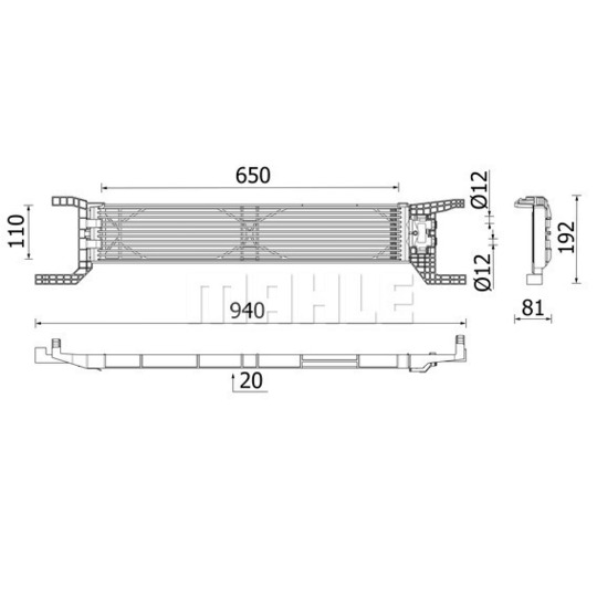 CLC 324 000P - Oljekylare, automatisk transmission 