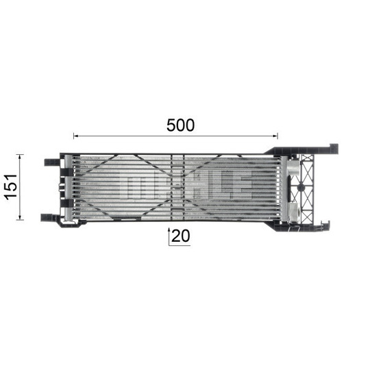 CLC 325 000P - Oljekylare, automatisk transmission 