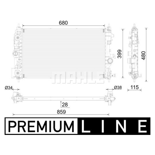 CR 1011 000P - Radiator, engine cooling 