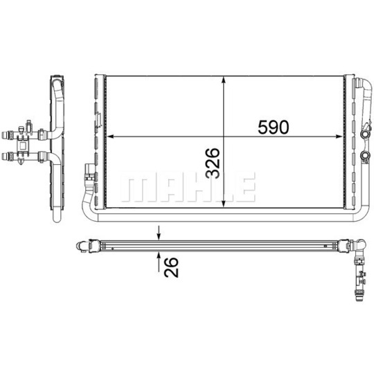 CR 1044 000P - Low Temperature Cooler, intercooler 