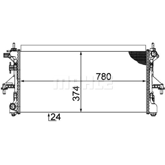 CR 1068 000P - Radiator, engine cooling 