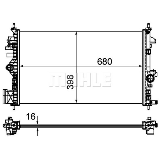 CR 1099 000P - Radiator, engine cooling 