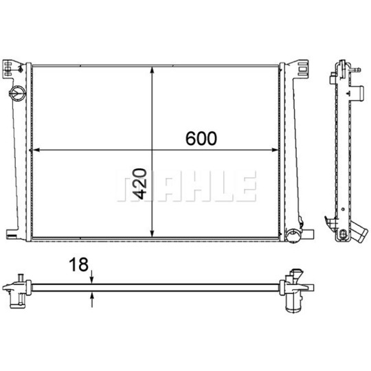 CR 1123 000P - Radiaator,mootorijahutus 