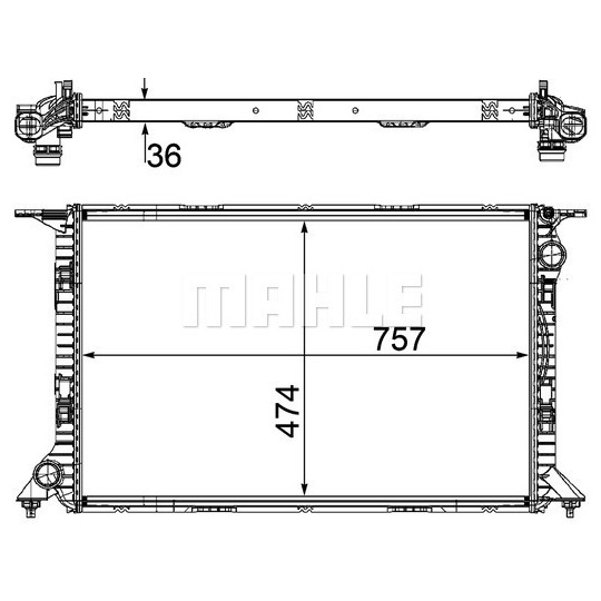 CR 1132 000P - Radiator, engine cooling 