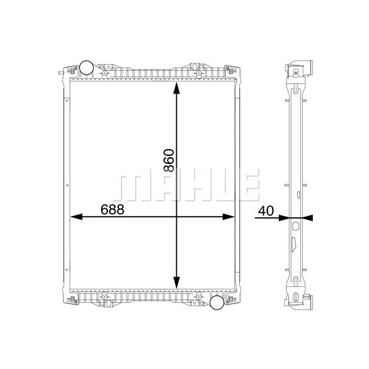 CR 1175 000S - Radiator, engine cooling 