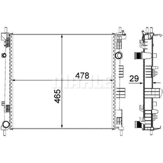 CR 1288 000P - Radiator, engine cooling 