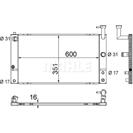 CR 1855 000S - Radiaator,mootorijahutus 