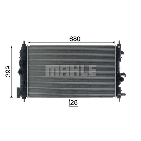 CR 1782 000P - Radiator, engine cooling 