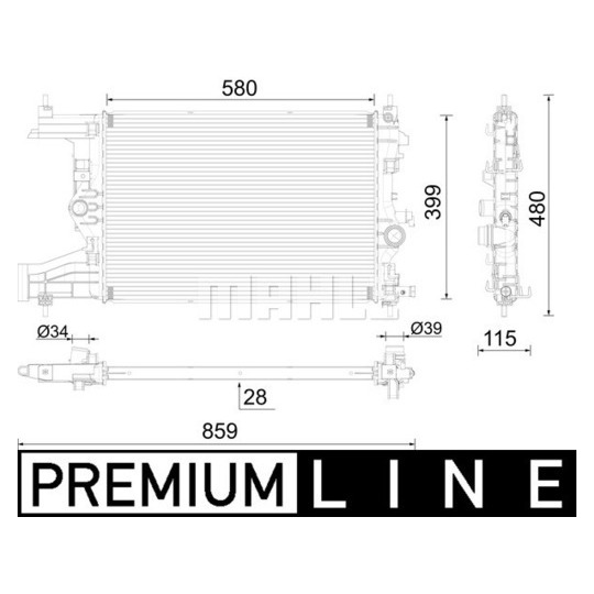 CR 2116 000P - Radiaator,mootorijahutus 