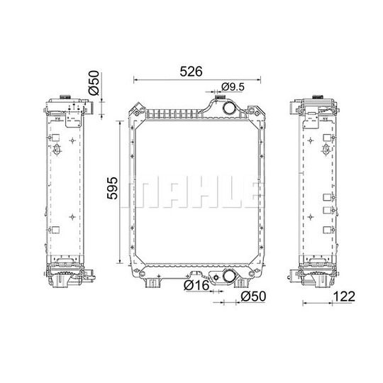 CR 2402 000P - Radiator, engine cooling 