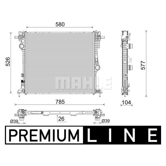 CR 2587 000P - Radiaator,mootorijahutus 