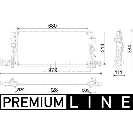 CR 2597 000P - Radiator, engine cooling 