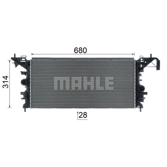 CR 2597 000P - Radiator, engine cooling 