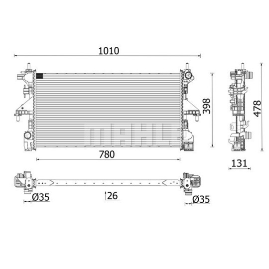 CR 2631 000P - Radiator, engine cooling 