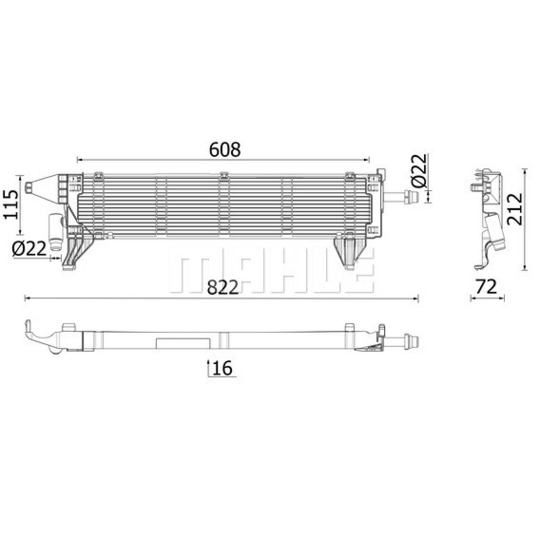 CR 2636 000P - Radiator, engine cooling 