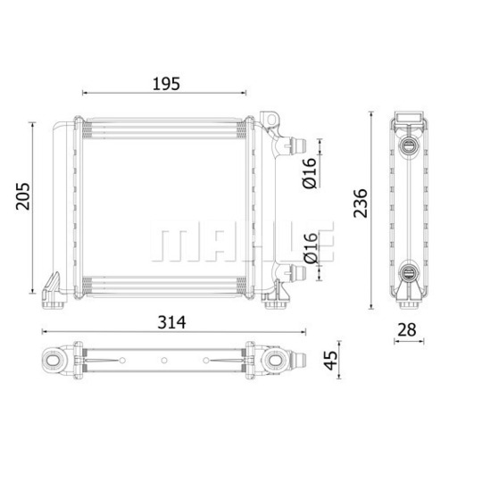 CR 2642 000P - Radiator, engine cooling 