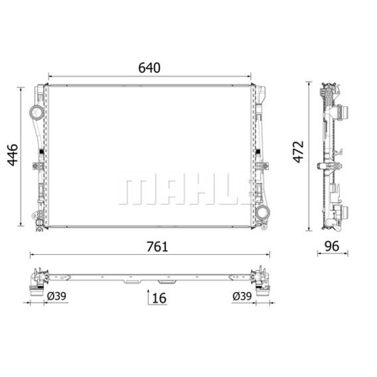 CR 2603 000P - Radiator, engine cooling 