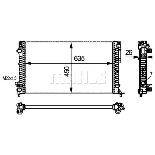 CR 311 000P - Radiator, engine cooling 