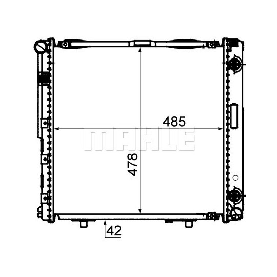 CR 292 000P - Radiator, engine cooling 