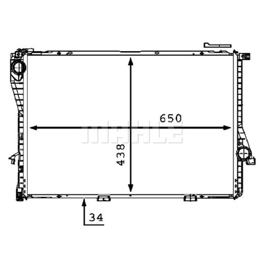 CR 295 000P - Radiator, engine cooling 