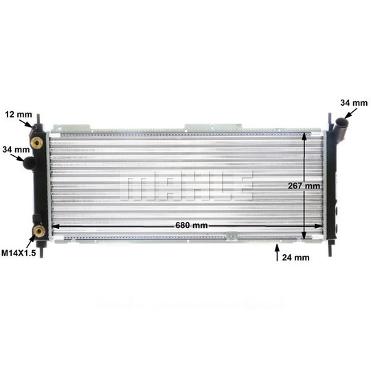 CR 357 000S - Radiaator,mootorijahutus 