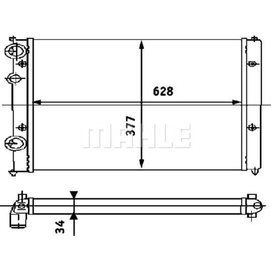 CR 394 000P - Radiator, engine cooling 