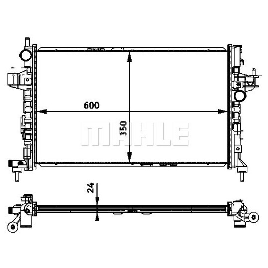 CR 422 000P - Radiator, engine cooling 