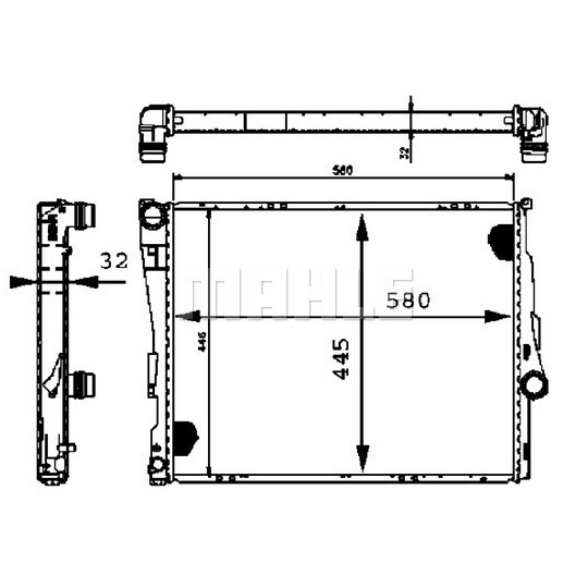 CR 455 000P - Radiator, engine cooling 