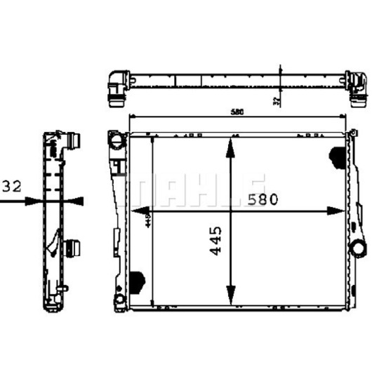 CR 458 000P - Radiator, engine cooling 