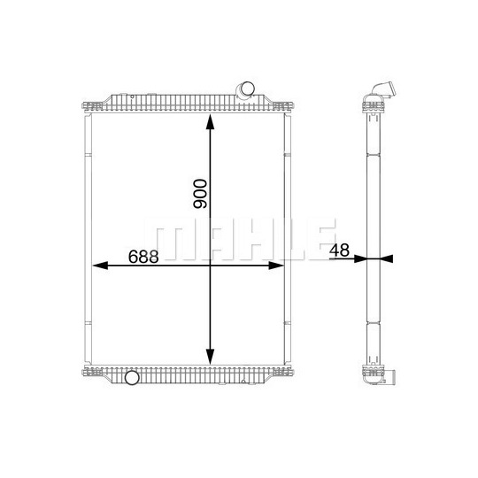 CR 717 000S - Radiator, engine cooling 