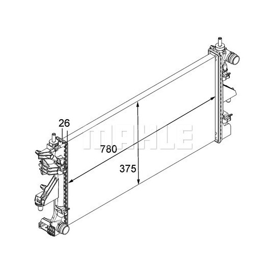 CR 880 000P - Radiator, engine cooling 