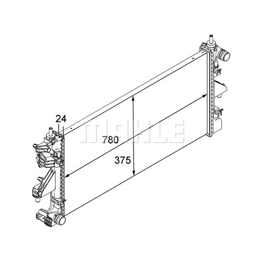 CR 881 000P - Radiator, engine cooling 