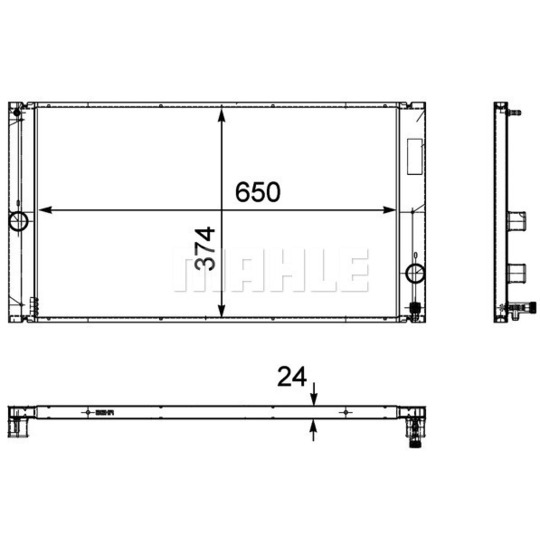 CR 779 000P - Radiator, engine cooling 